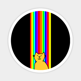 Chill Cat at the end of the Rainbow Magnet